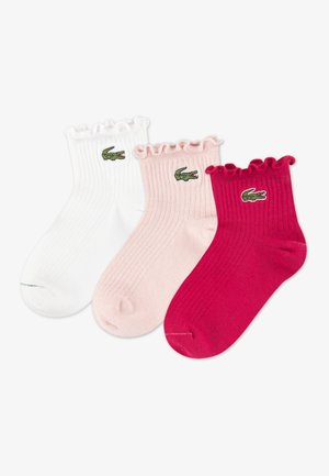RUFFLE QUARTER UNISEX 3 PACK - Κάλτσες - light pink