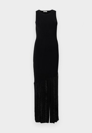 ROBE SANS MANCHES LARGES FRANGES - Koktejlové šaty / šaty na párty - noir