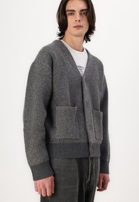 Jack & Jones PREMIUM JORWINTER CROPPED  - Kardigán - dark grey