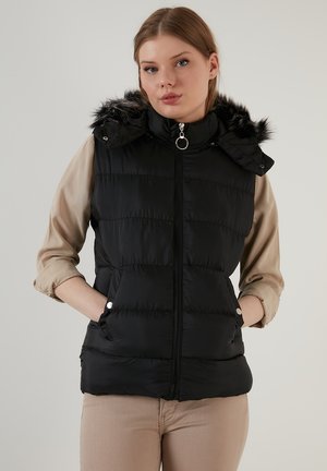 SLIM FIT - Mellény - black