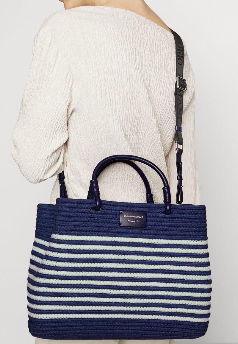 Emporio Armani AMY SHOPPER M SET - Tote bag - navy blue/blue - Zalando.de