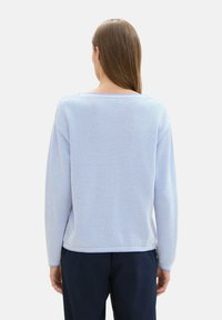 TOM TAILOR Pulóver - blue bubble knit structure