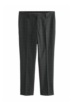 Next, SLIM FIT CHECK SUIT TROUSERS - Trousers - charcoal grey