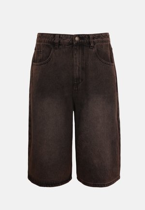 YOURTURN, UNISEX  - Denimshorts - dark brown denim