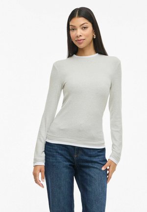 MIT LANGEN ÄRMELN VIADI RUNDHALS - Tops ar garām piedurknēm - light grey melange
