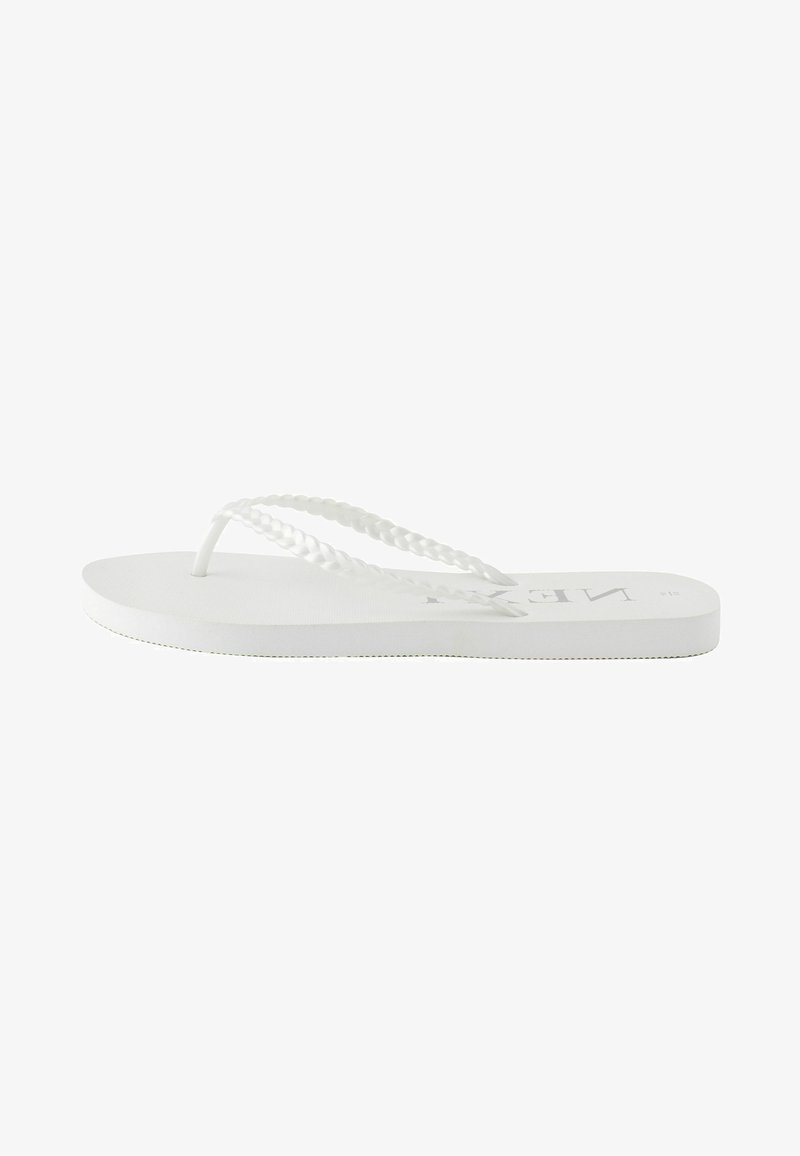 Next PEARLISED PLAITED - REGULAR FIT - Teensandalen - white