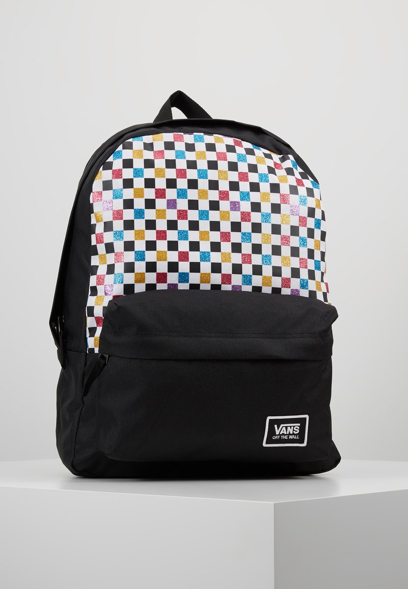 glitter check realm backpack