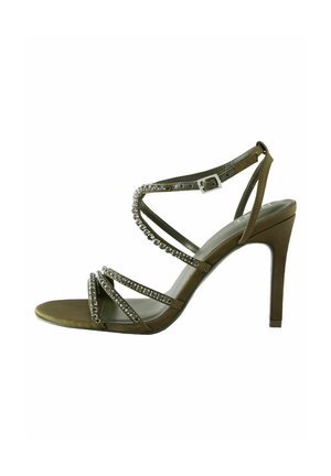 REGULAR FIT - FOREVER COMFORT JEWELLED STRAPPY - Sandaalit nilkkaremmillä - khaki green