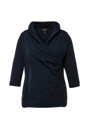 Ulla Popken COLLARED - Langarmshirt - navy blue