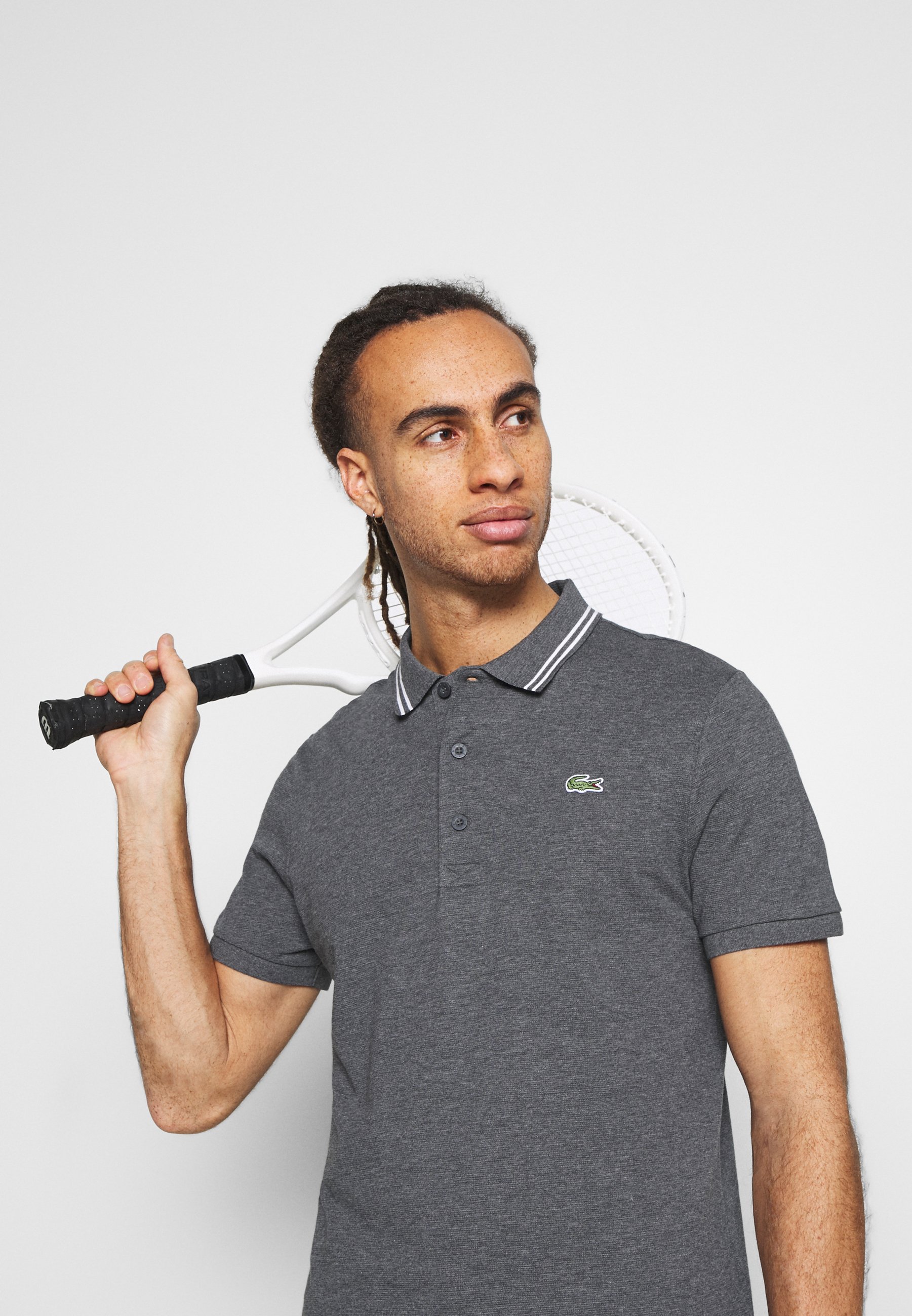 polo gris lacoste