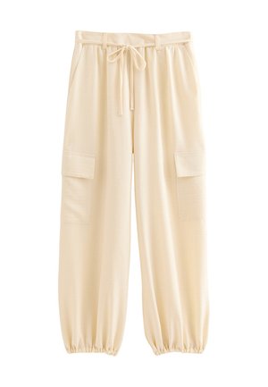 New Look, TEXTURE CARGO CUFFED TROUSERS - Cargohose - cream