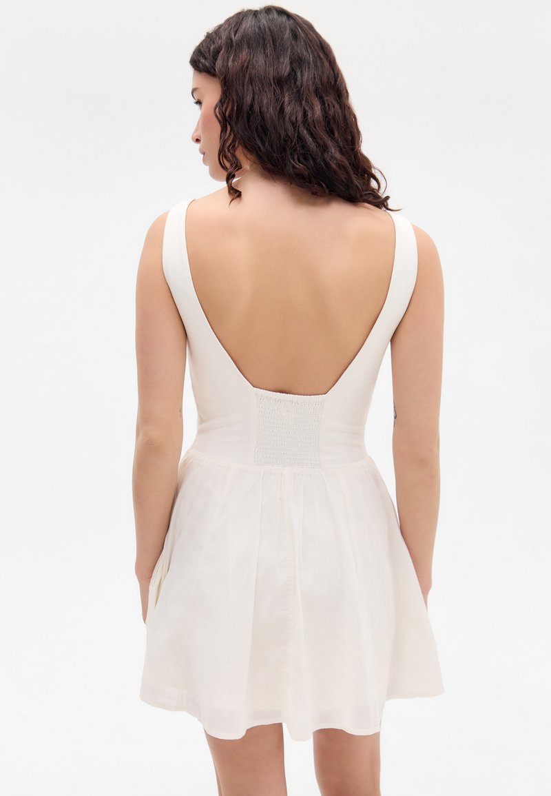 BDG Urban Outfitters JULIETTE MINI DRESS - Day dress - white - Zalando.ie