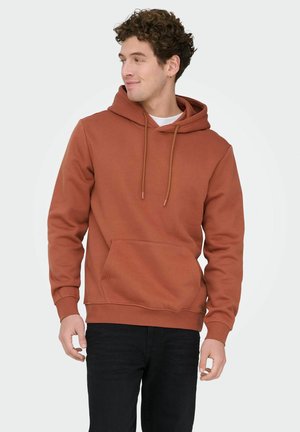 ONSCONNOR REG NOOS - Pulover s kapuco - rustic brown