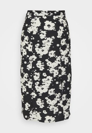 Pieces Petite PCJOSEPHINE MIDI SLIT SKIRT - Blyantskjørt - birch/black