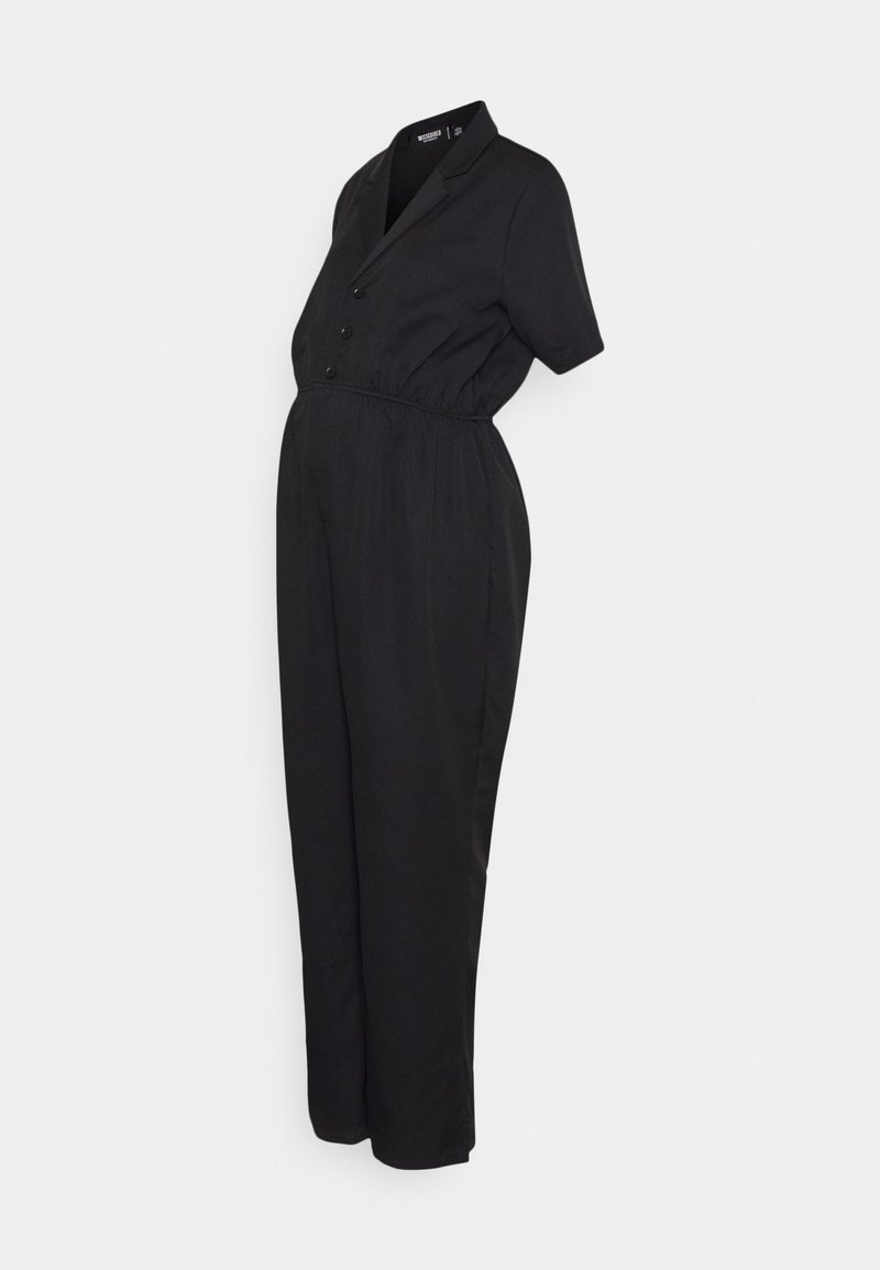 Missguided Maternity MATERNITY COLLAR JUMPSUIT - Macacão - black