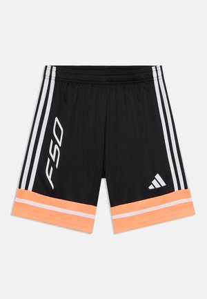 Mustat urheilushortsit valkoisilla raidoilla, oranssi raita helman kohdalla ja "F50" logo valkoisella. Valmistettu kevyestä, kosteutta siirtävästä materiaalista.