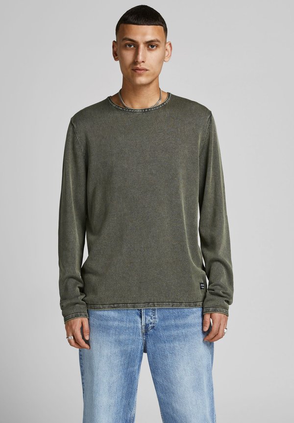 JJELEO CREW NECK - Jumper - dusty olive
