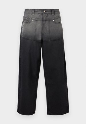 ARUN WIDE TROUSERS GRADATION WASH - Jeans baggy - black/grey fade