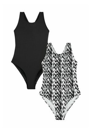 REGULAR FIT - HIGH NECK 2 PACK  . - Costum de baie - black monochrome ikat