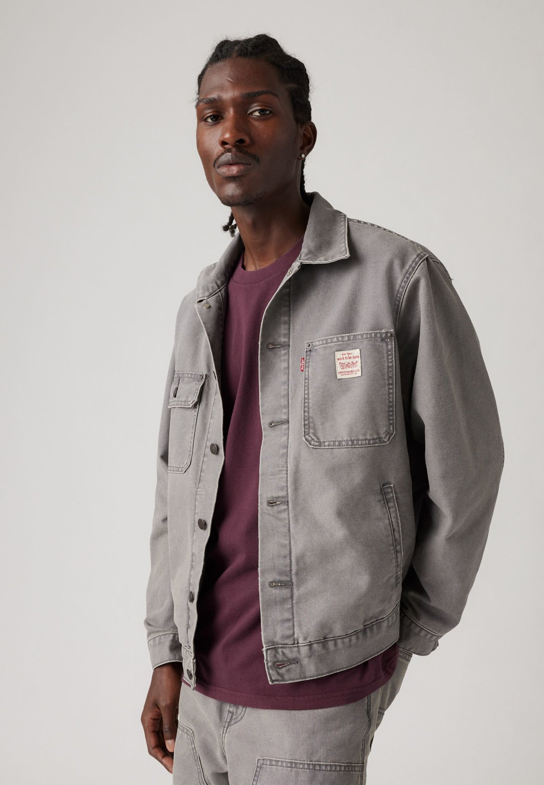 Four Leaf Clover Casual Jacket Levi's Woven Jacket Full