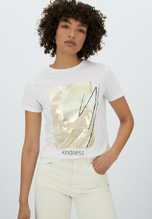 FOLIENPRINT - T-shirt z nadrukiem - white