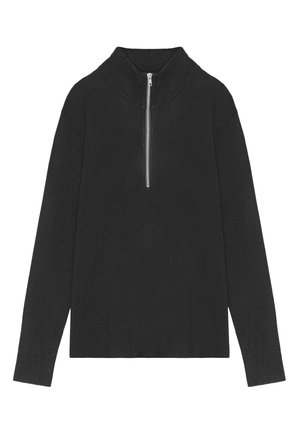 NN.07 HARALD HALF ZIP - Strickpullover - black
