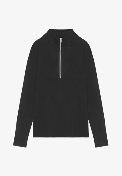 NN.07 HARALD HALF ZIP - Strickpullover - black