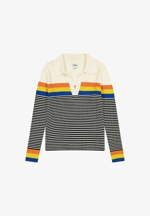 Wrangler, RIB KNIT POLO - Pulóver - worn white