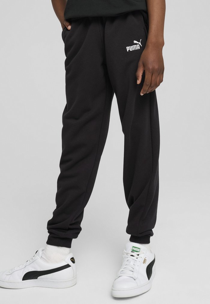 PUMA LOGO - Tracksuit bottoms - black