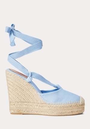 CANVAS WEDGE ESPADRILLE - Sandales à talons hauts - blue chambray