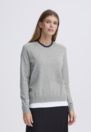 Oxmo BMMNORA RAGLAN - Džemperis - mid grey melange
