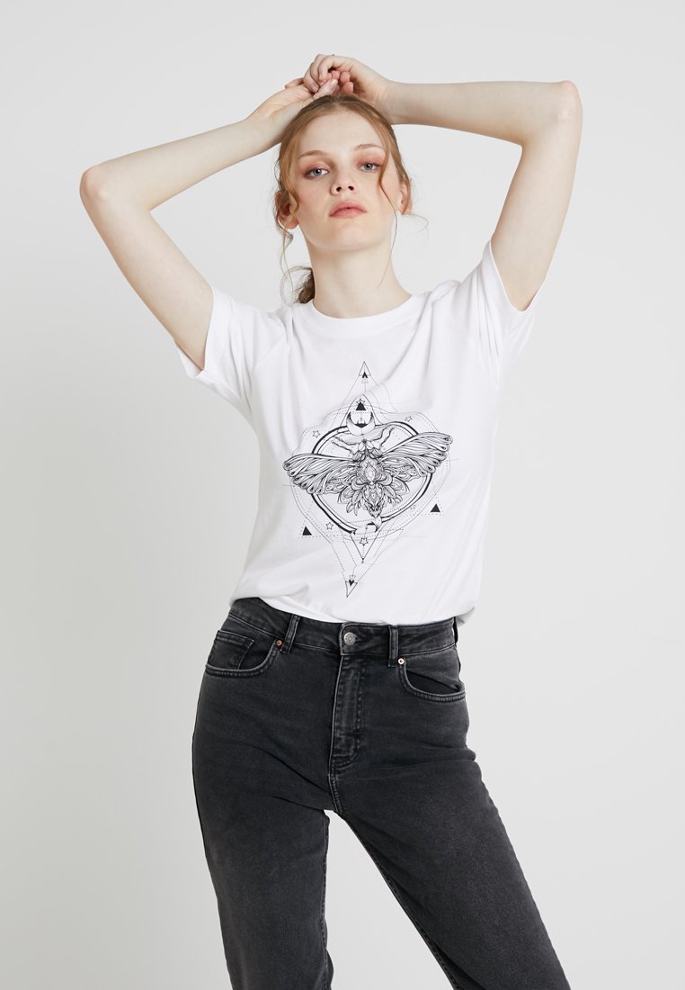 Mister Tee MOTH - T-shirts print - white