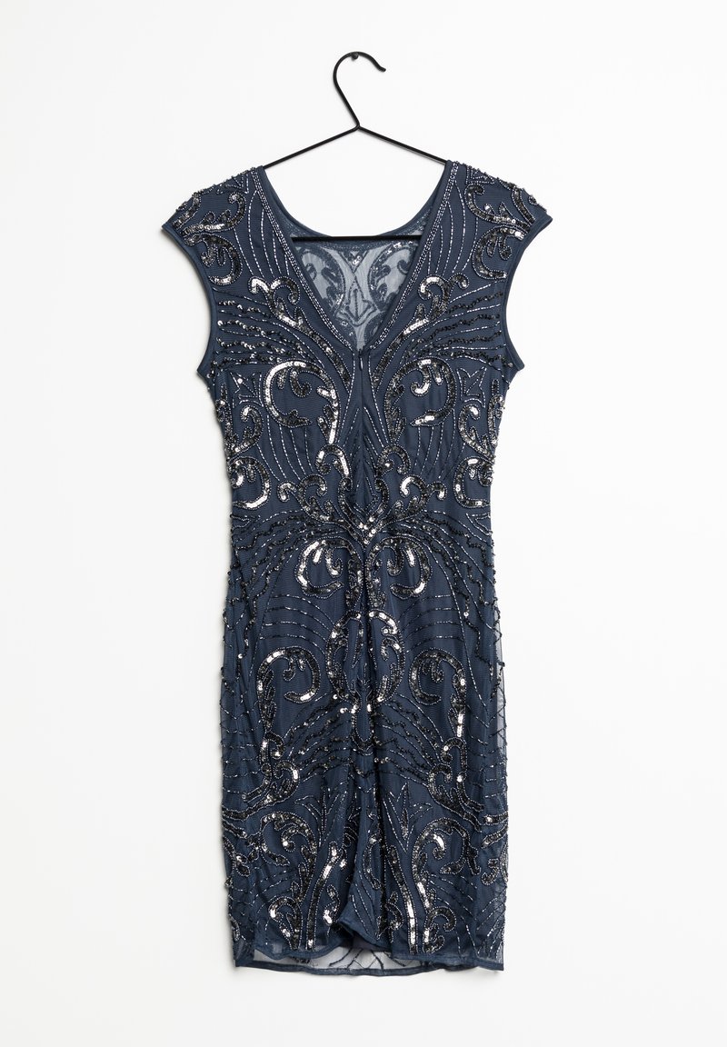 lace and beads navy dress Ball Gown Sweetheart Navy Blue Lace Prom Dress with Beading US16 / As Picture