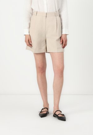 MIX PLEATED  - Shorts - classic beige