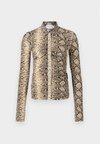 PYTHON PRINTED DRAPED RUCHED - Hemdbluse - grege