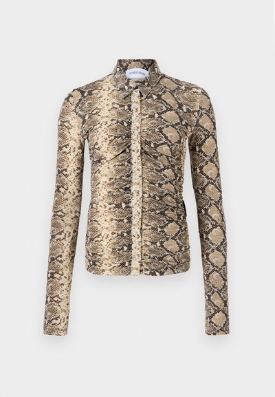 MARINE SERRE PYTHON PRINTED DRAPED RUCHED - Hemdbluse - grege