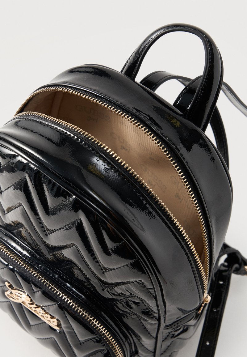 guess detailed mini backpack size Black Logo Faux leather (polyurethane) Guess Factory Pearlman Nylon Logo