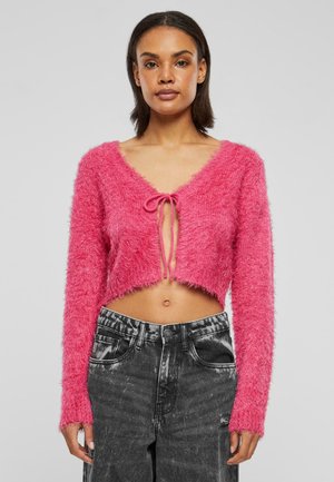 Urban Classics TIED CROPPED  - Kardiganas - hibiskuspink