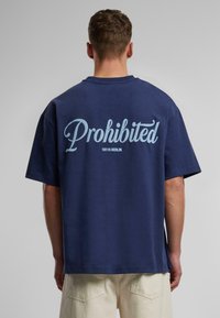 PROHIBITED - UNISEX  - Print T-shirt - blue Thumbnail Image 1