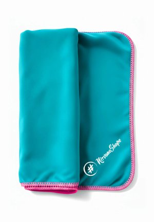 FÜR URLAUB, BACKPACK UND STRAND - Strandtuch - türkis   pinker rand