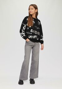 s.Oliver MIT METALLIC-PRINT - Sweatshirt - schwarz