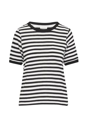 comma casual identity, AUS IN GESTREIFTEM MUSTER - T-shirt imprimé - schwarz
