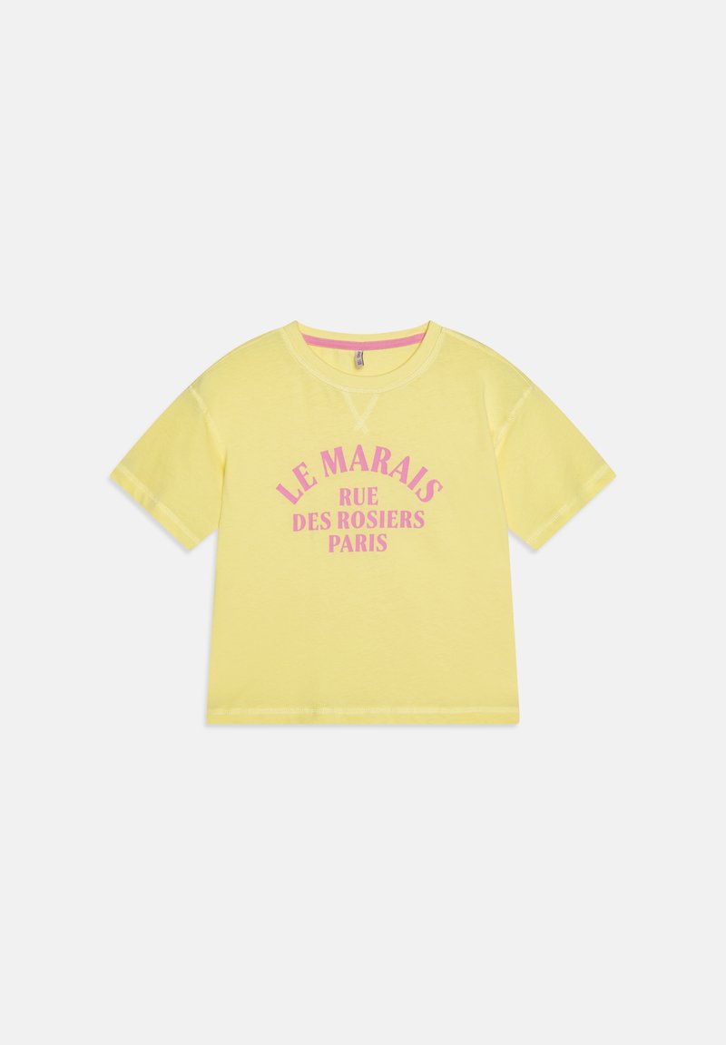 ONLY GIRLS KOGSINNA REG FRANCE BOX - T-shirts print - yellow pear