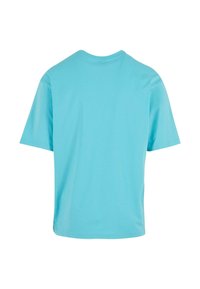 Korte mouwen t-shirt in lichtblauw, vervaardigd uit zachte katoen. Heeft een ronde hals en een relaxte pasvorm, zonder zichtbare ontwerpen of patronen.