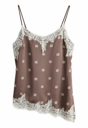Next, Top - brown paisley scarf print