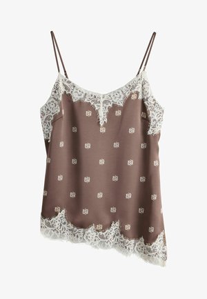 Next, Top - brown paisley scarf print