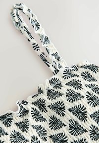 Bikini pezzo sopra - cream black fan print