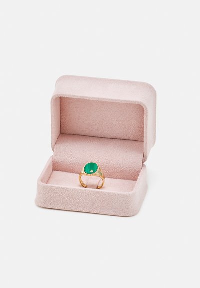 Yvonne Leon CHEVALIERE OVALE - Anello - gold-coloured/green