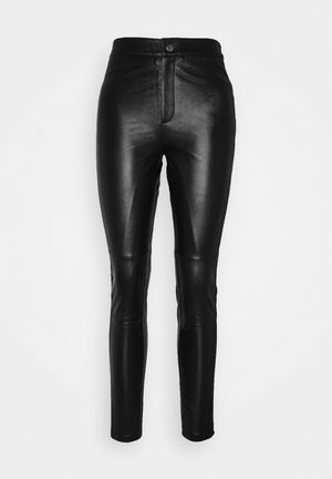 Pantalon en cuir - black