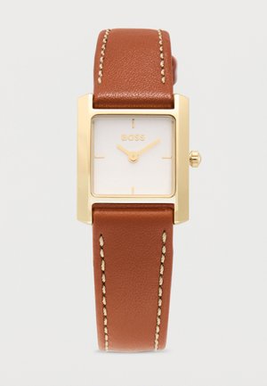 BOSS LUCY SCALA - Uhr - brown/gold-coloured/white
